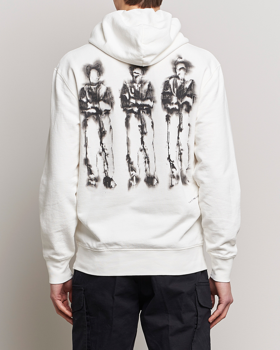Homme | Pulls Et Tricots | C.P. Company | Garment Dyed Cotton Fleece Printed Hood White