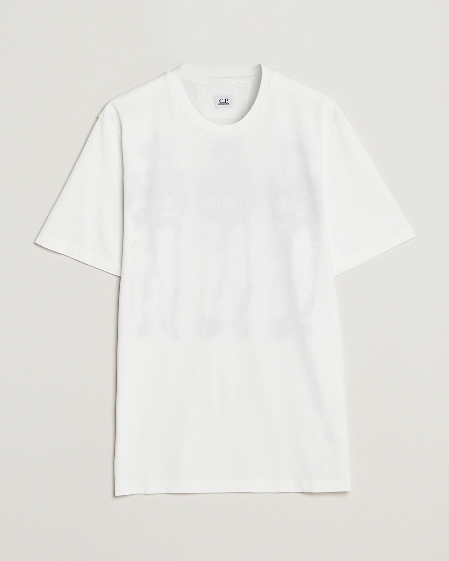 Homme | T-shirts | C.P. Company | Garment Dyed Jersey Printed T-Shirt White