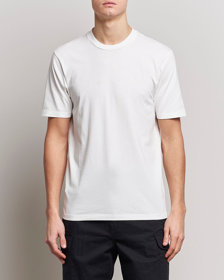 Homme | T-shirts | C.P. Company | Garment Dyed Jersey Printed T-Shirt White