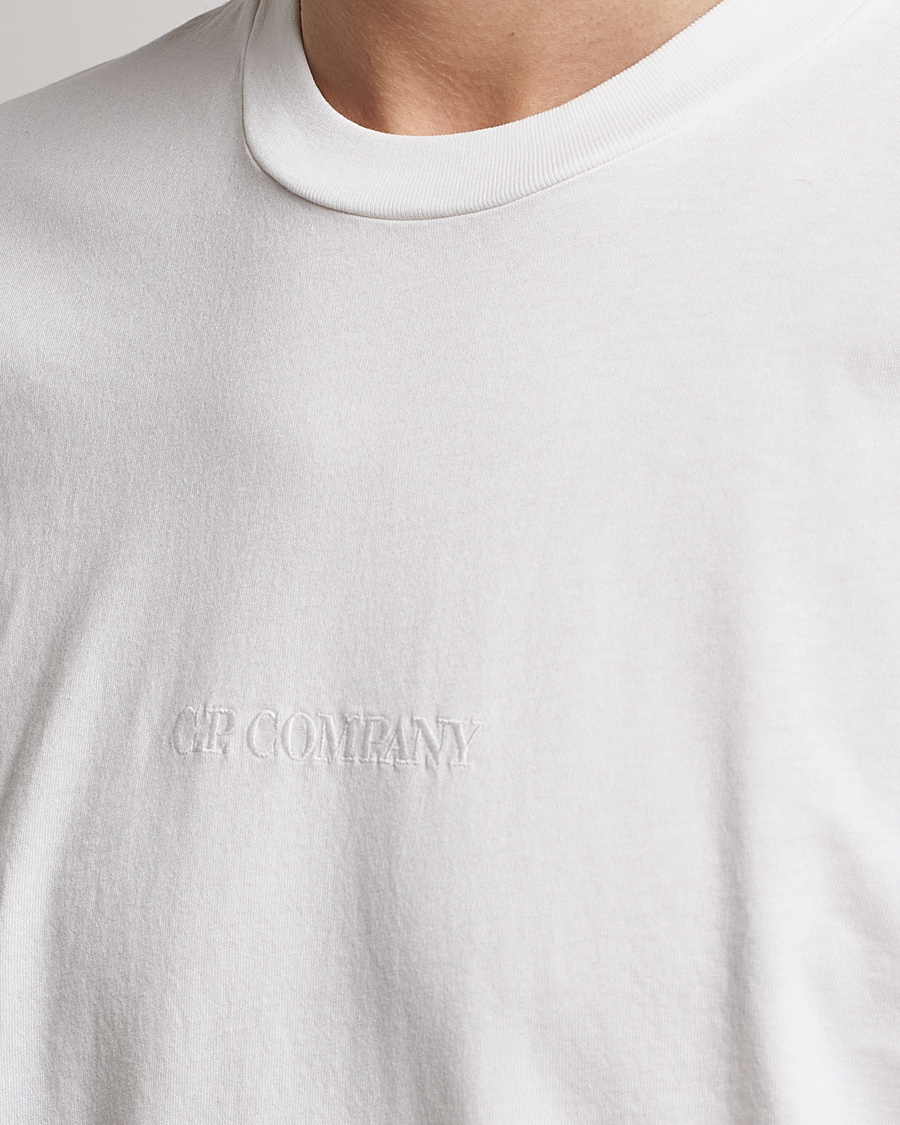 Homme | T-shirts | C.P. Company | Garment Dyed Jersey Printed T-Shirt White