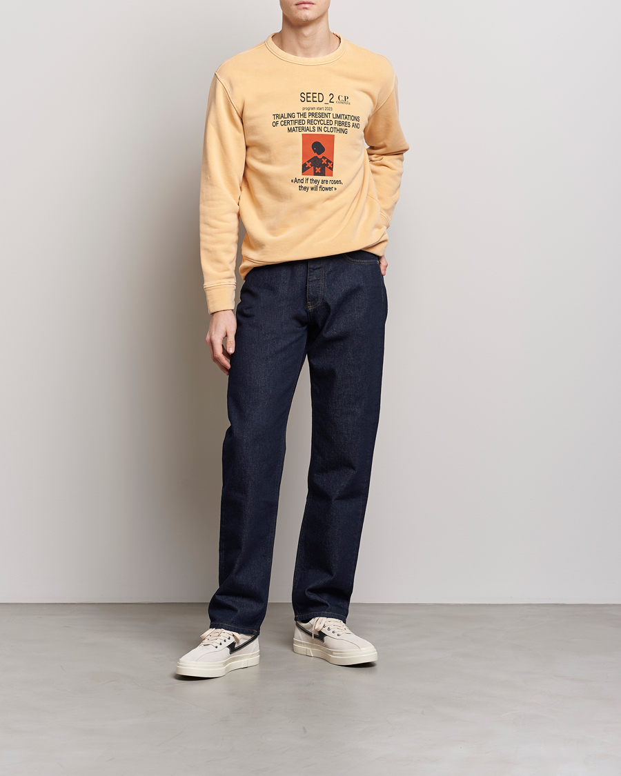 Homme | Pulls Et Tricots | C.P. Company | Recycled Cotton Sweatshirt Orange