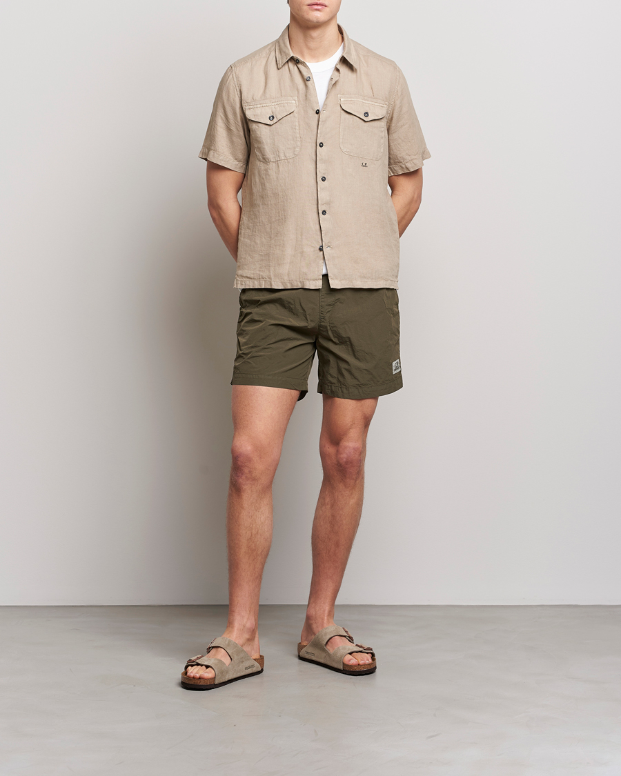 Homme | Maillots De Bain | C.P. Company | Flatt Nylon Garment Dyed Swimshorts Olive