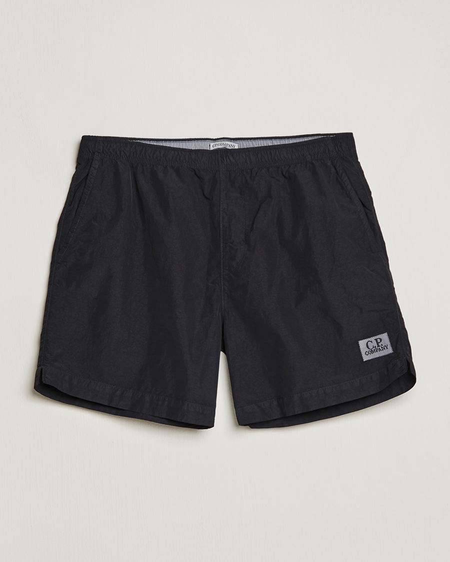 Homme | Maillots De Bain | C.P. Company | Flatt Nylon Garment Dyed Swimshorts Black