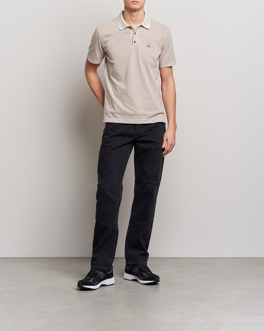 Homme | Polos | C.P. Company | Old Dyed Cotton Jersey Polo Grey