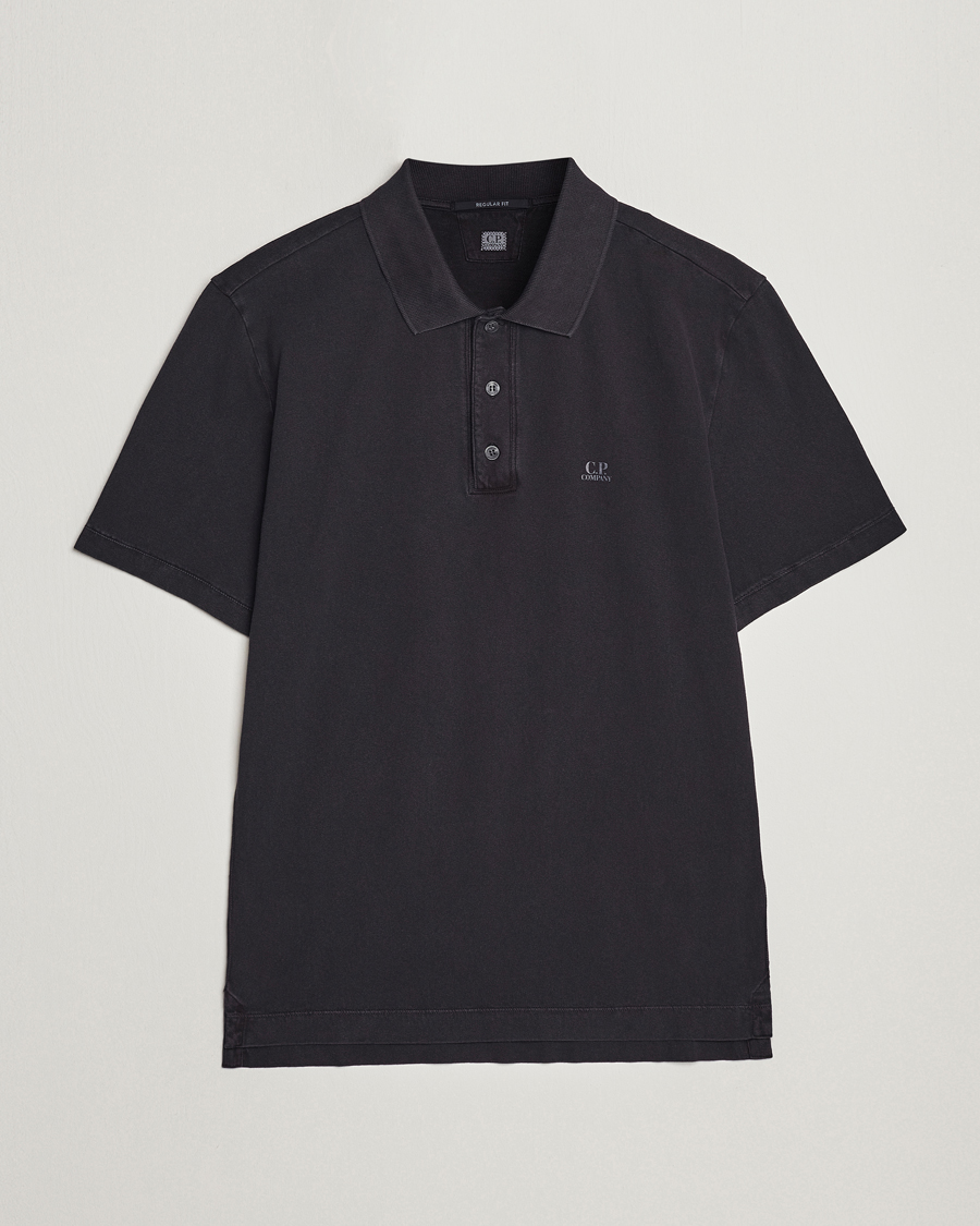 Homme | Polos | C.P. Company | Old Dyed Cotton Jersey Polo Black