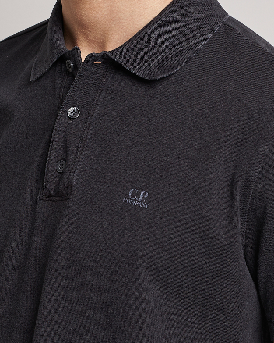 Homme | Polos | C.P. Company | Old Dyed Cotton Jersey Polo Black