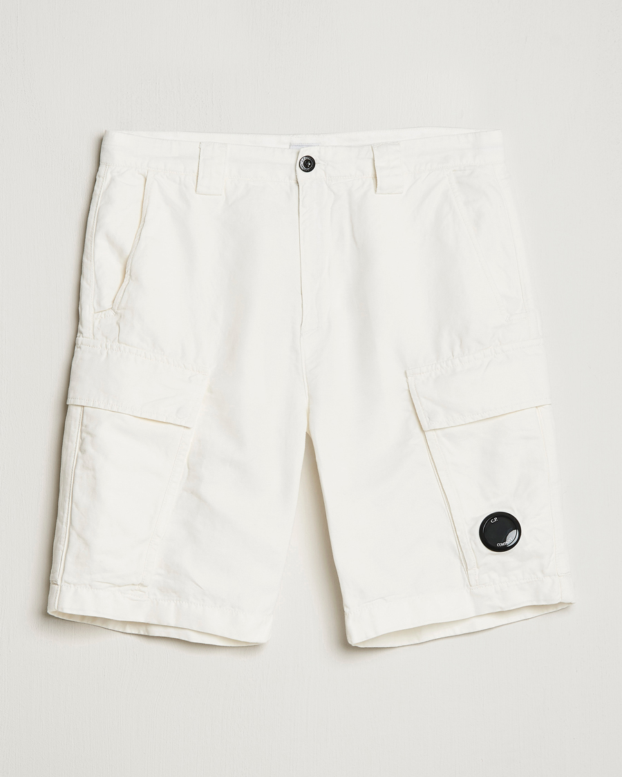 Homme | Shorts | C.P. Company | Cotton/Linen Cargo Shorts White