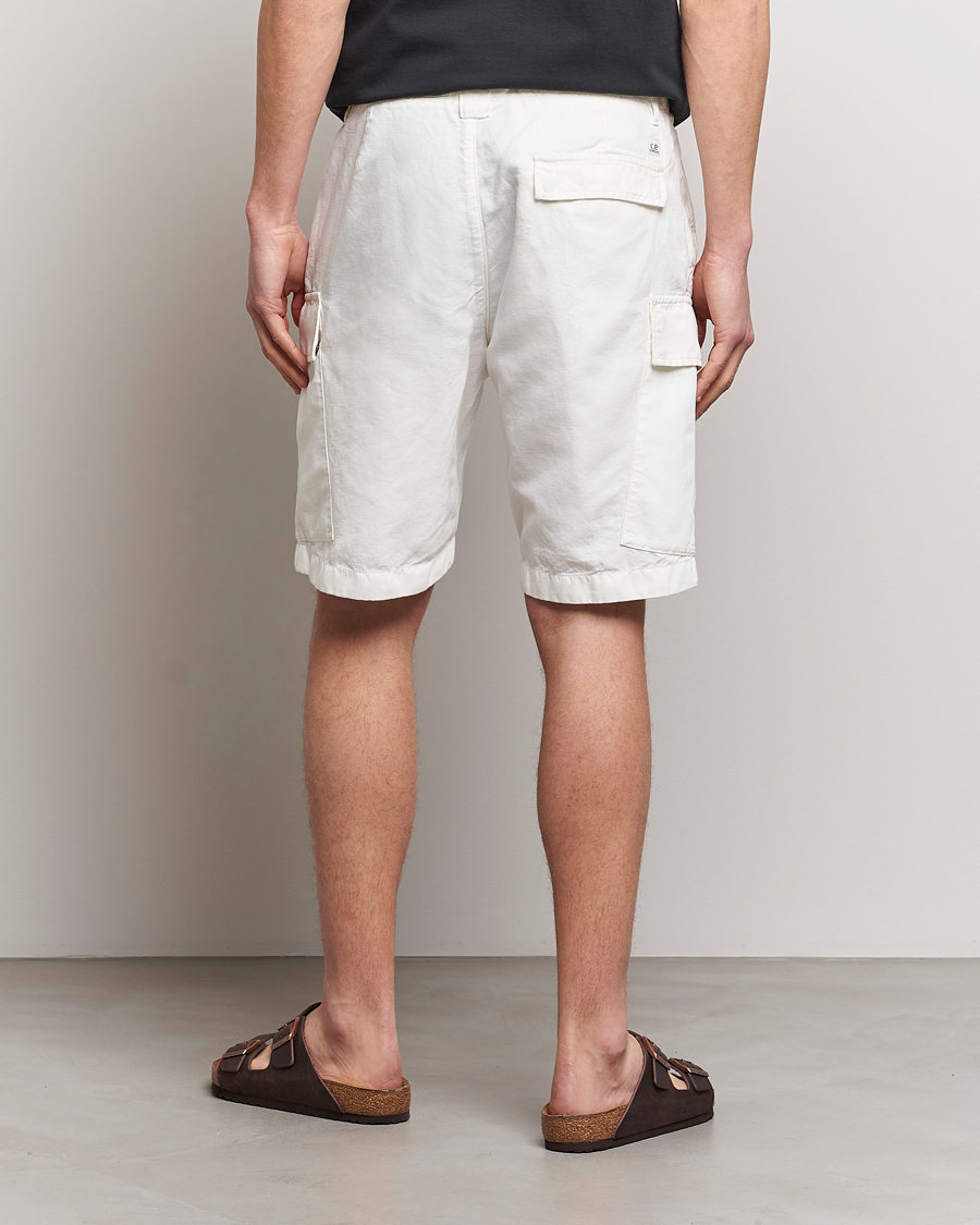 Homme | Shorts | C.P. Company | Cotton/Linen Cargo Shorts White