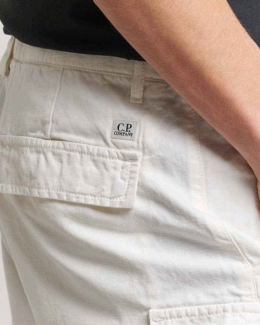 Homme | Shorts | C.P. Company | Cotton/Linen Cargo Shorts White