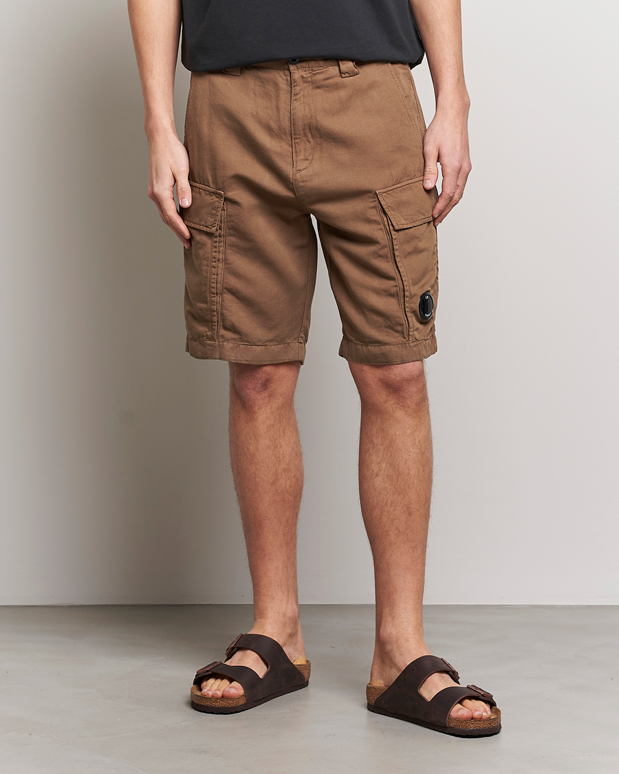 Homme | Shorts | C.P. Company | Cotton/Linen Cargo Shorts Taupe