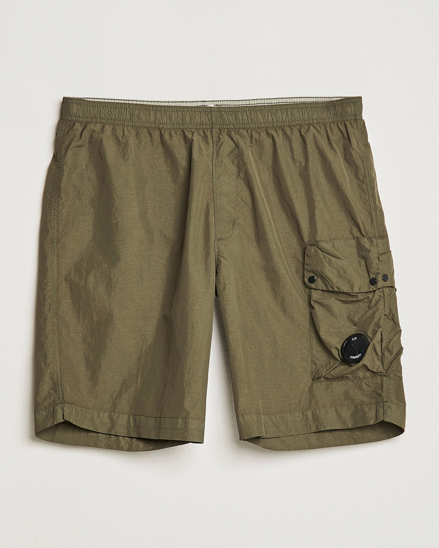 Homme | Shorts | C.P. Company | Flatt Nylon Garment Dyed Shorts Olive