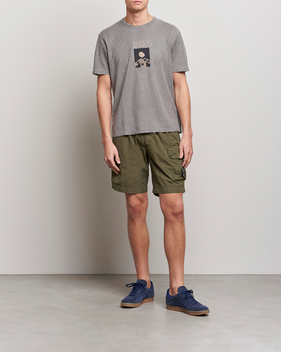 Homme | Shorts | C.P. Company | Flatt Nylon Garment Dyed Shorts Olive
