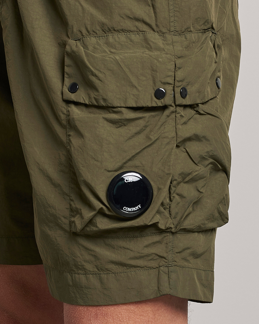 Homme | Shorts | C.P. Company | Flatt Nylon Garment Dyed Shorts Olive