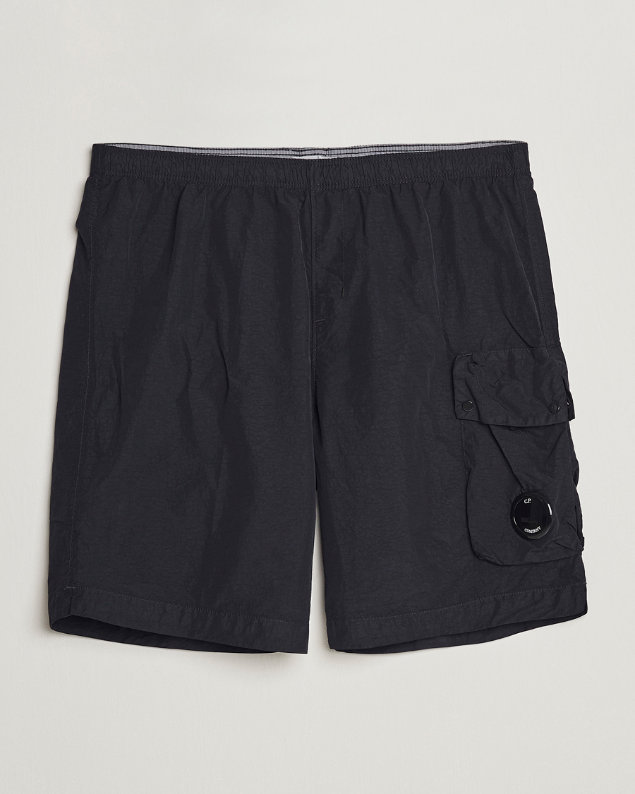 Homme | Shorts | C.P. Company | Flatt Nylon Garment Dyed Shorts Black