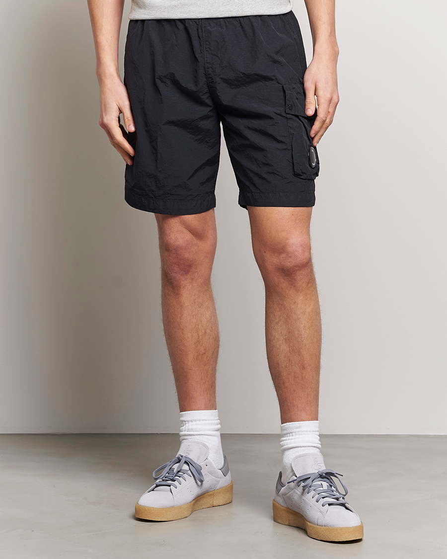 Homme | Shorts | C.P. Company | Flatt Nylon Garment Dyed Shorts Black