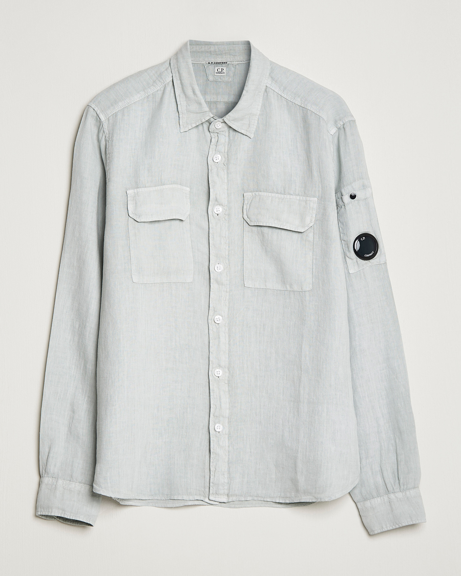 Homme | Chemises | C.P. Company | Long Sleeve Linen Shirt Ocean