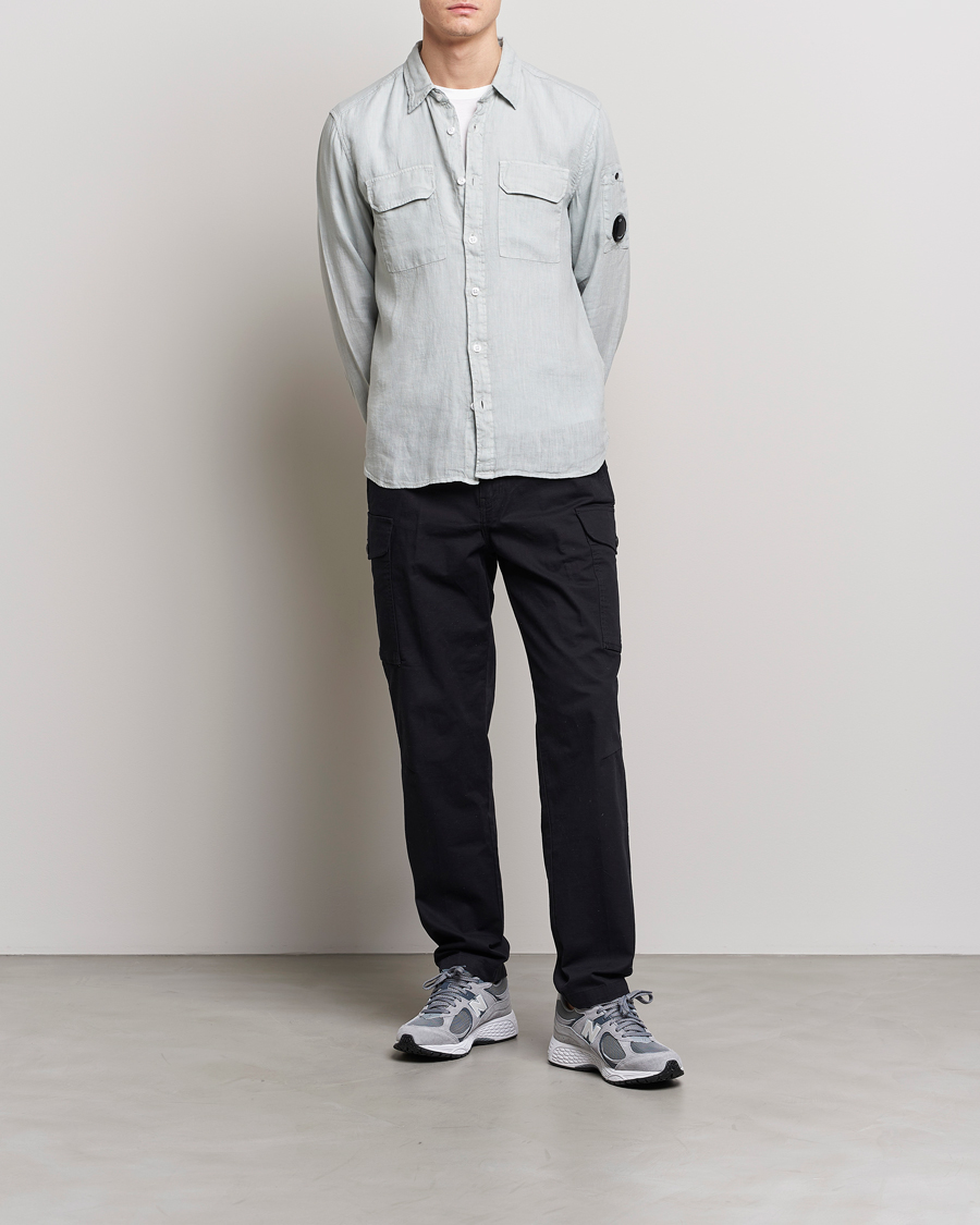 Homme | Chemises | C.P. Company | Long Sleeve Linen Shirt Ocean