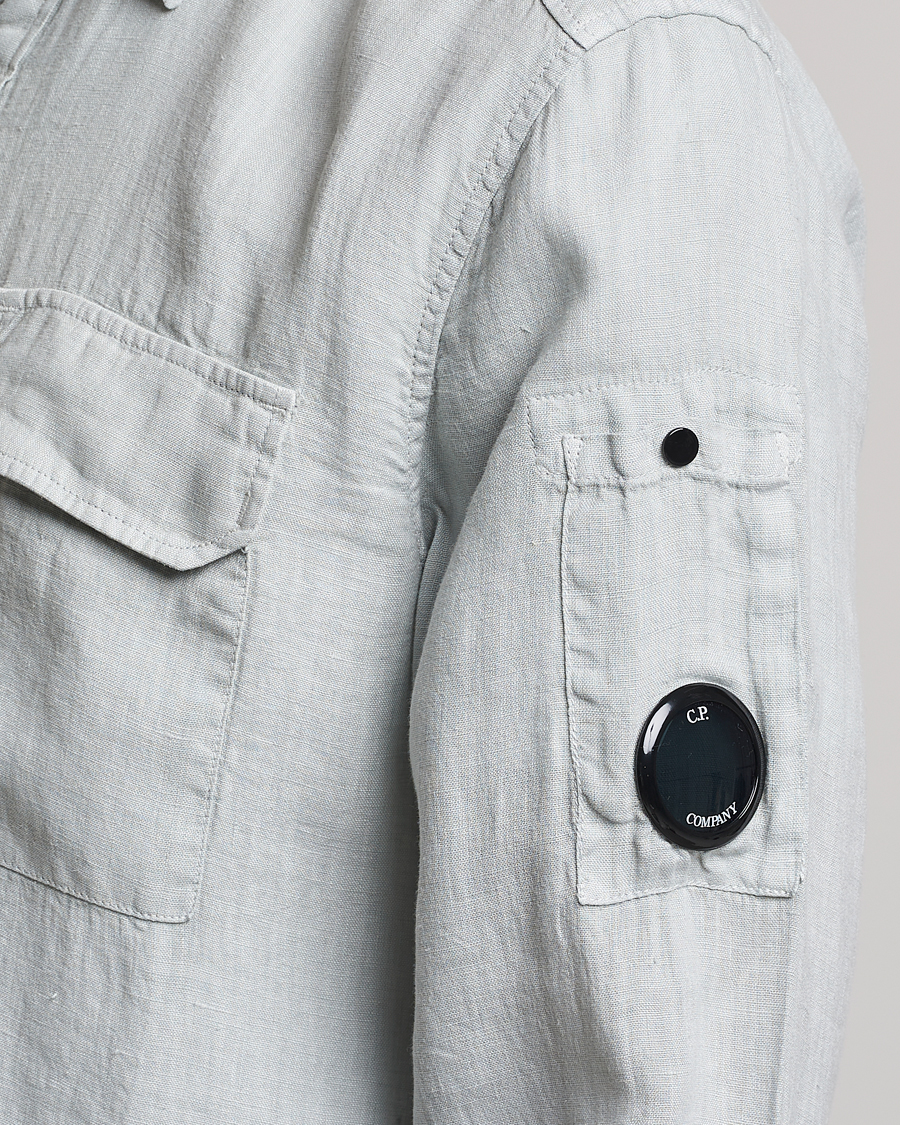Homme | Chemises | C.P. Company | Long Sleeve Linen Shirt Ocean