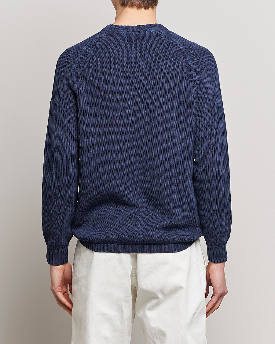 Homme | Pulls Et Tricots | C.P. Company | Cotton Crepe Special Dyed Knitted Crewneck Navy