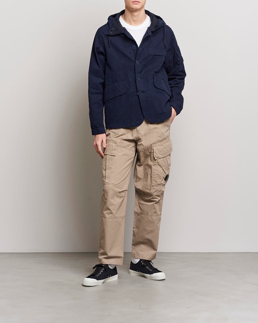 Homme | Manteaux Et Vestes | C.P. Company | MAIS-B Canvas Weave Garment Dyed Jacket Navy