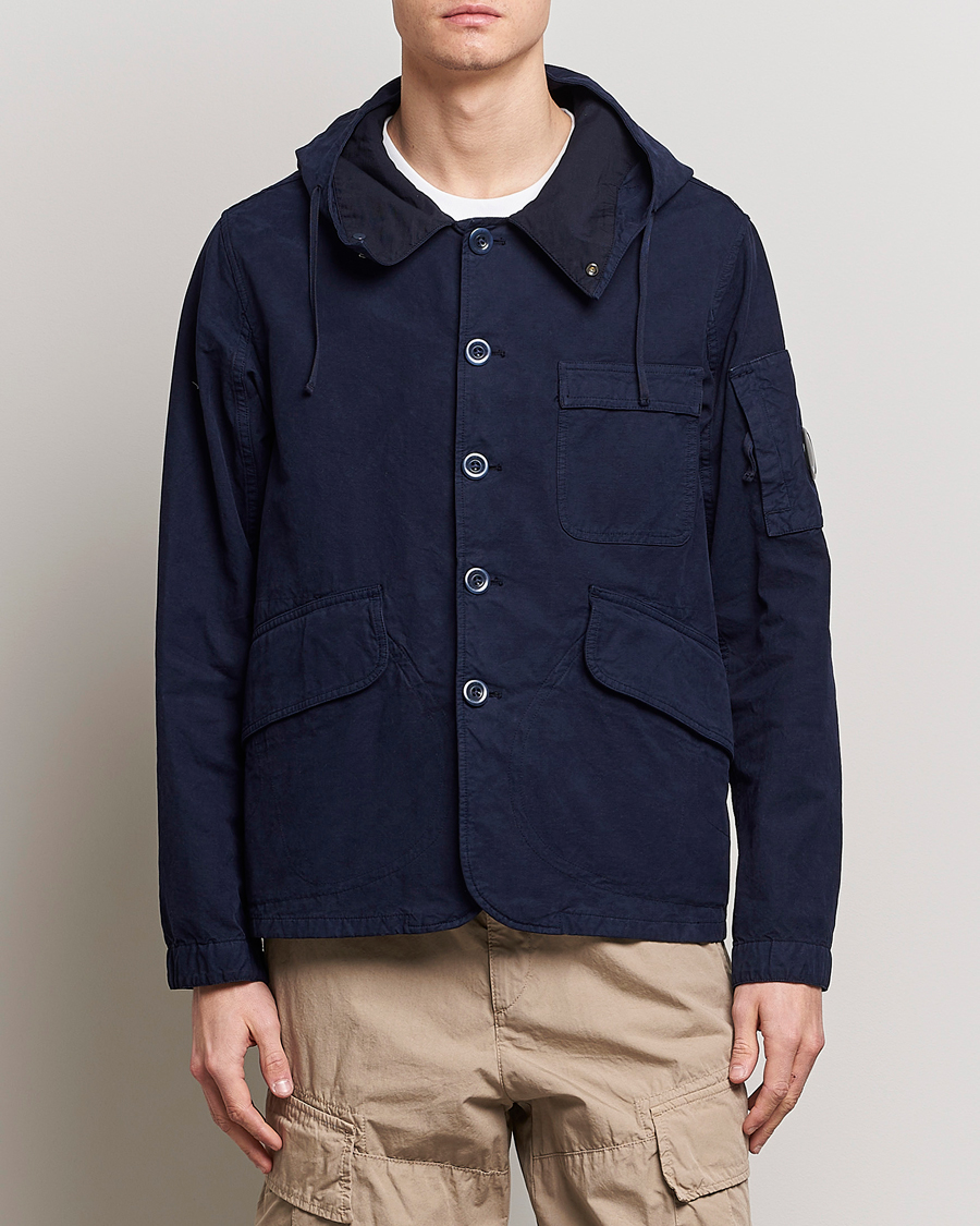 Homme | Manteaux Et Vestes | C.P. Company | MAIS-B Canvas Weave Garment Dyed Jacket Navy