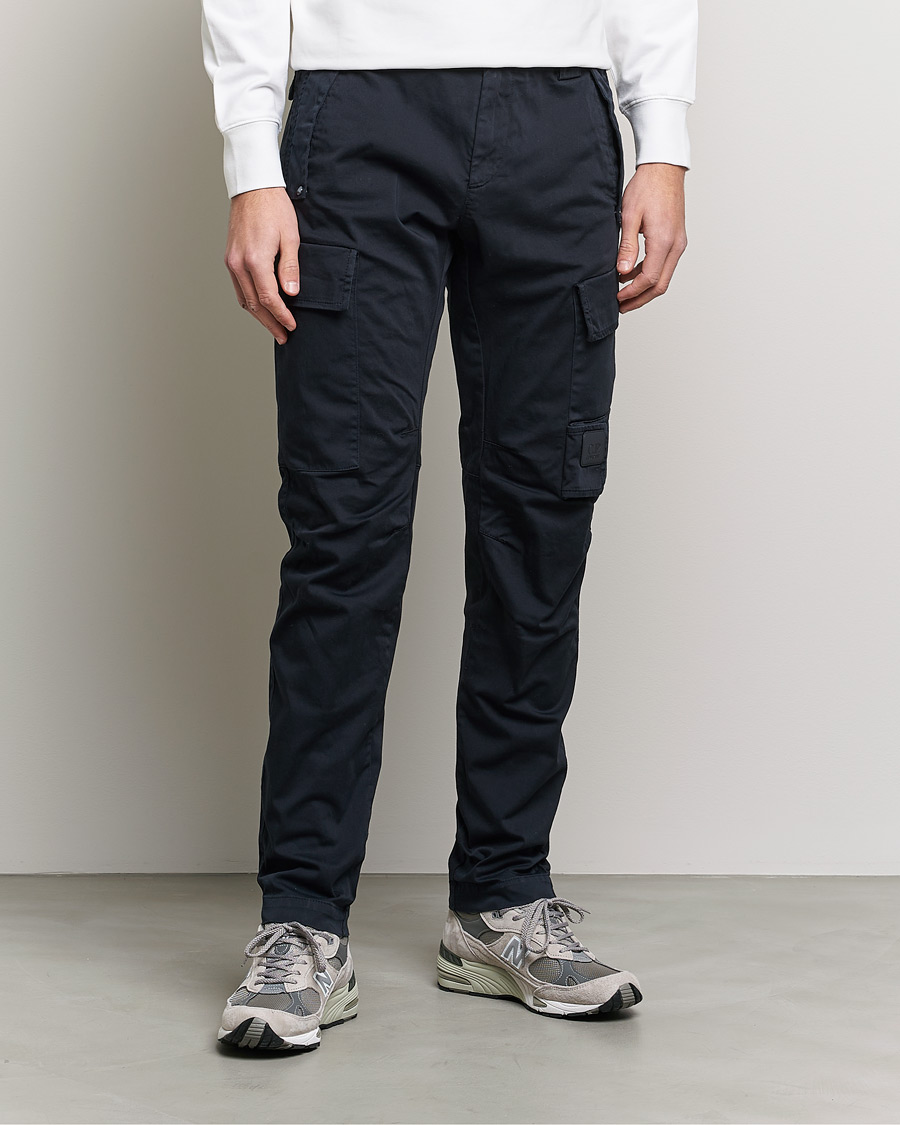 Homme | Pantalons | C.P. Company | Metropolis Satin Stretch Cargo Pants Navy