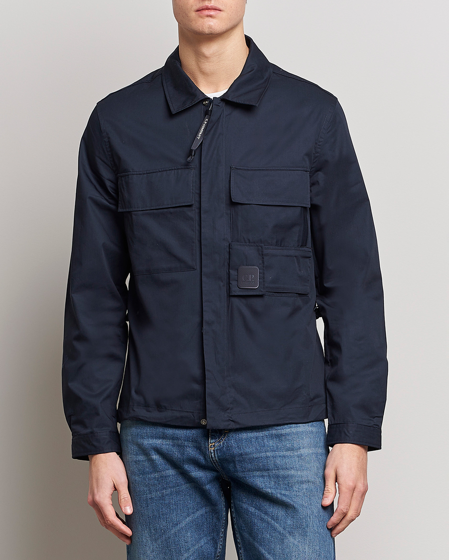 Homme | Chemises | C.P. Company | Metropolis Cotton Gabardine Overshirt Navy