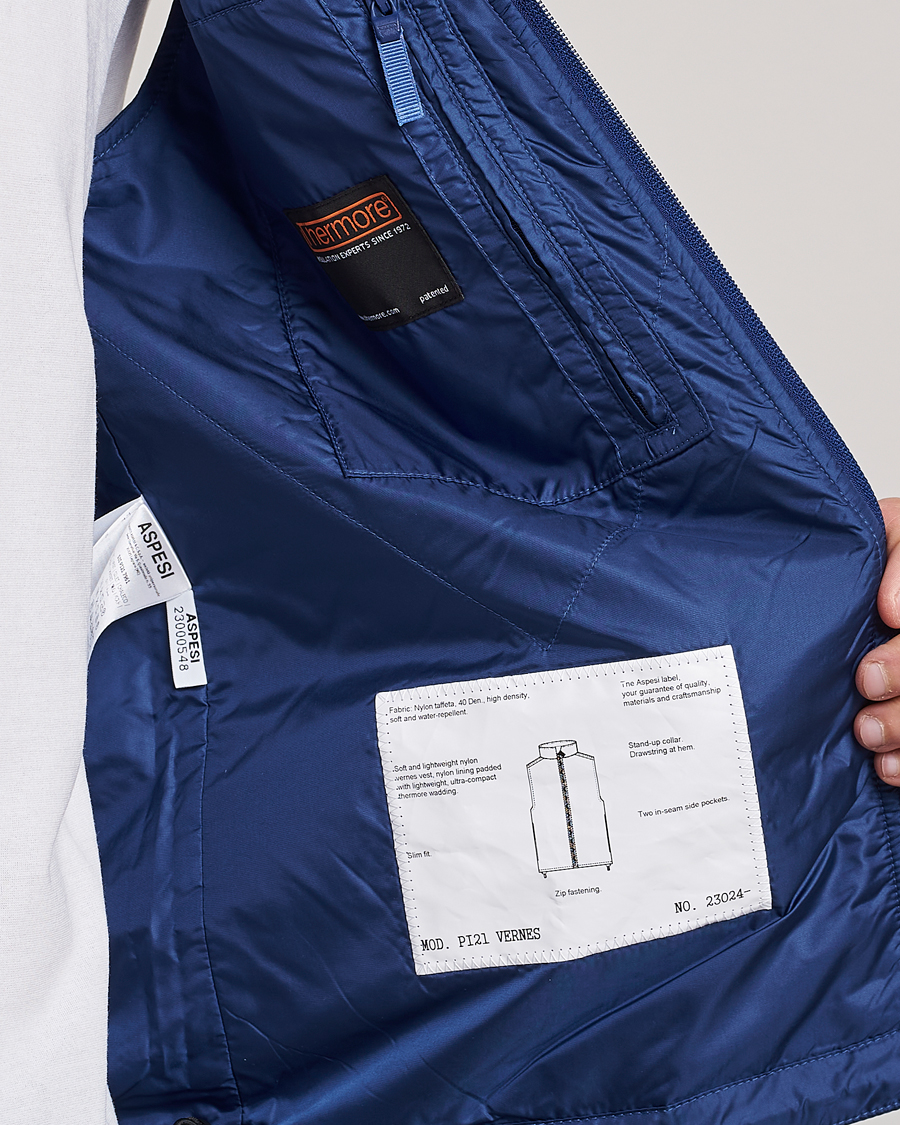 Homme | Gilets | Aspesi | Vernes Nylon Gilet Bluette