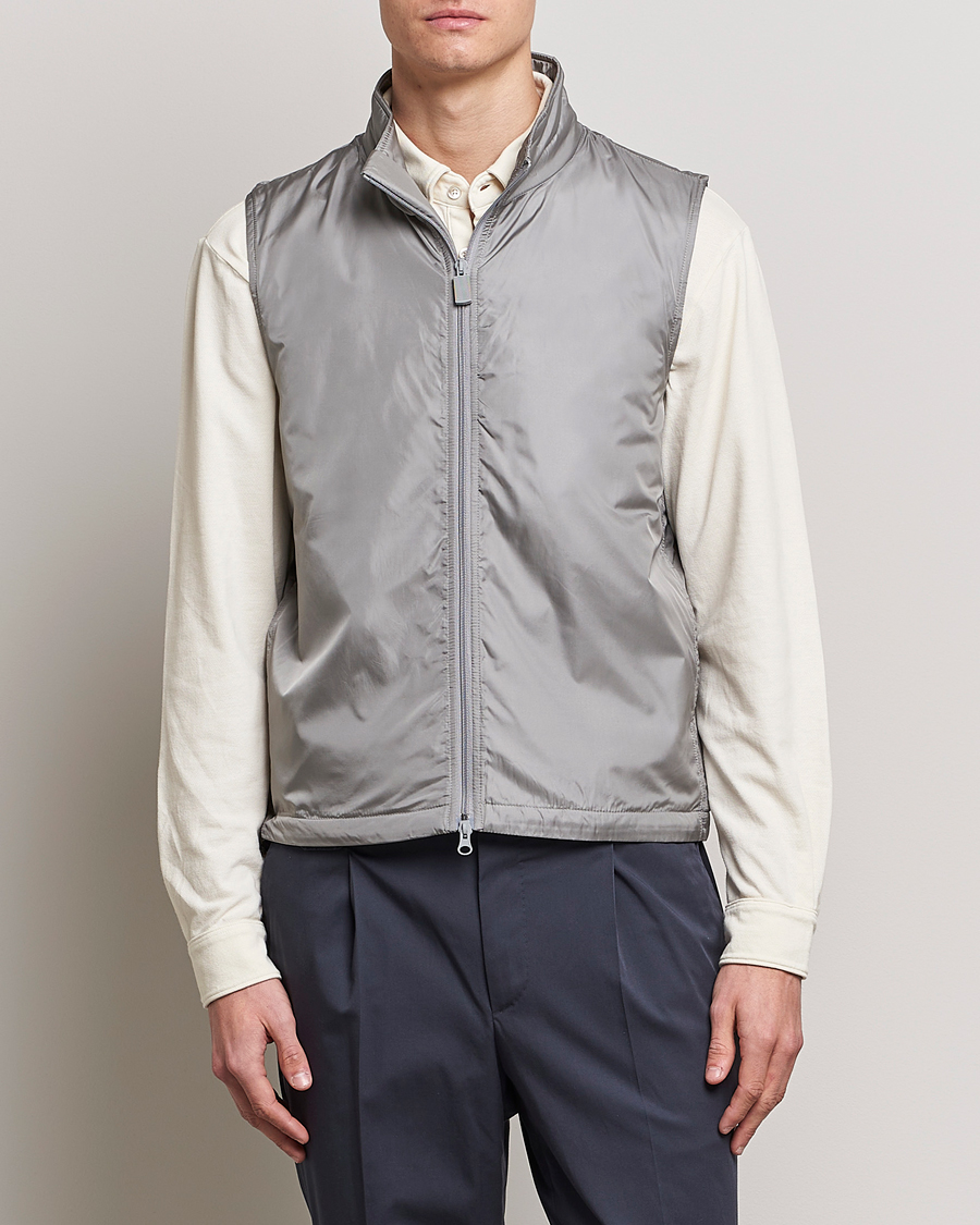 Homme | Gilets | Aspesi | Vernes Nylon Gilet Grey