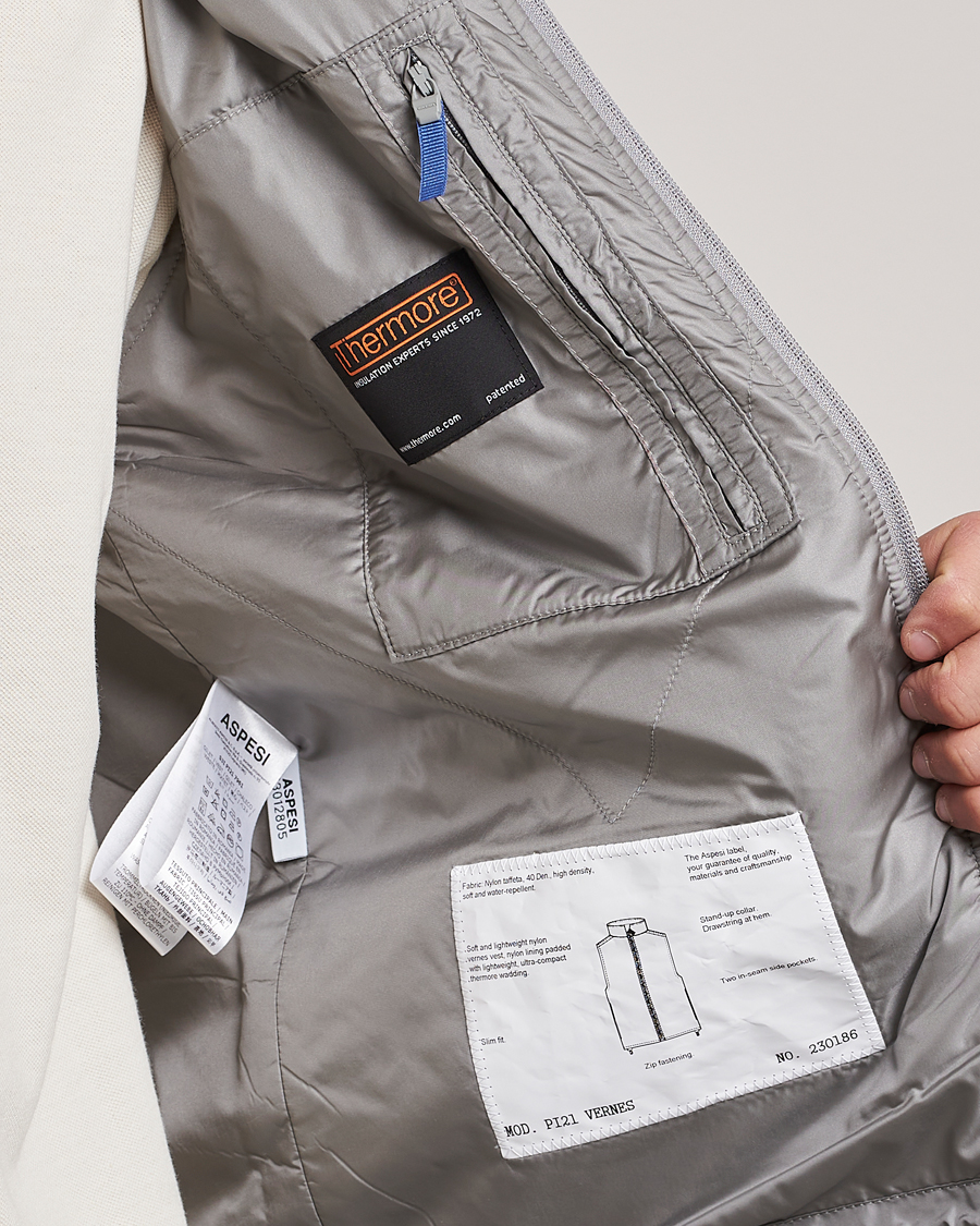 Homme | Gilets | Aspesi | Vernes Nylon Gilet Grey