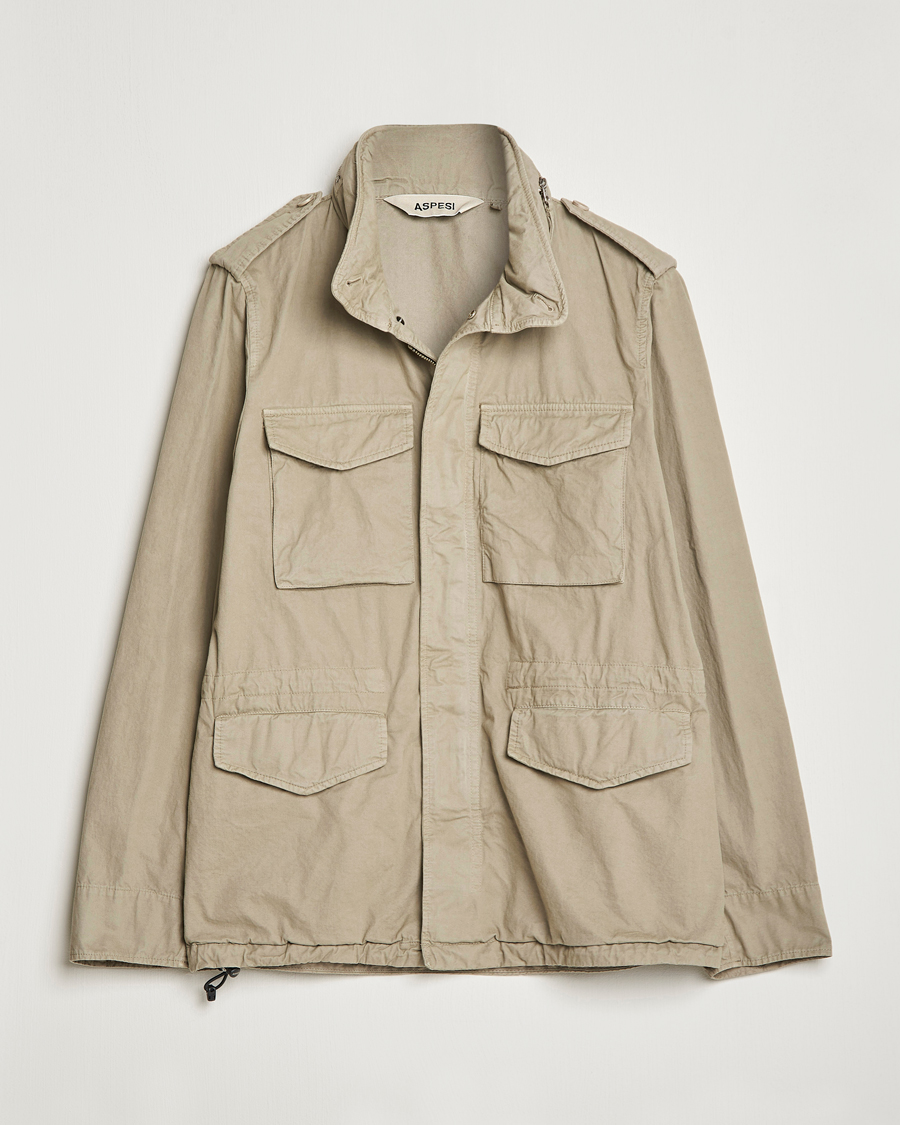 Homme | Manteaux Et Vestes | Aspesi | Cotton Field Jacket Khaki