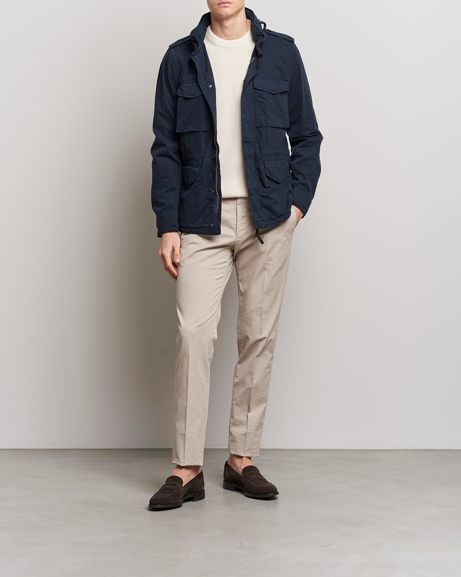 Homme | Manteaux Et Vestes | Aspesi | Cotton Field Jacket Navy