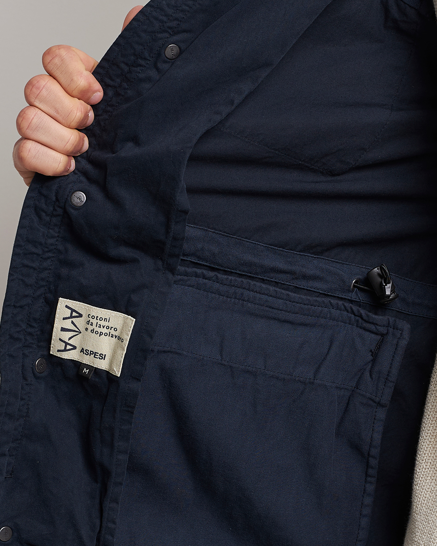 Homme | Manteaux Et Vestes | Aspesi | Cotton Field Jacket Navy