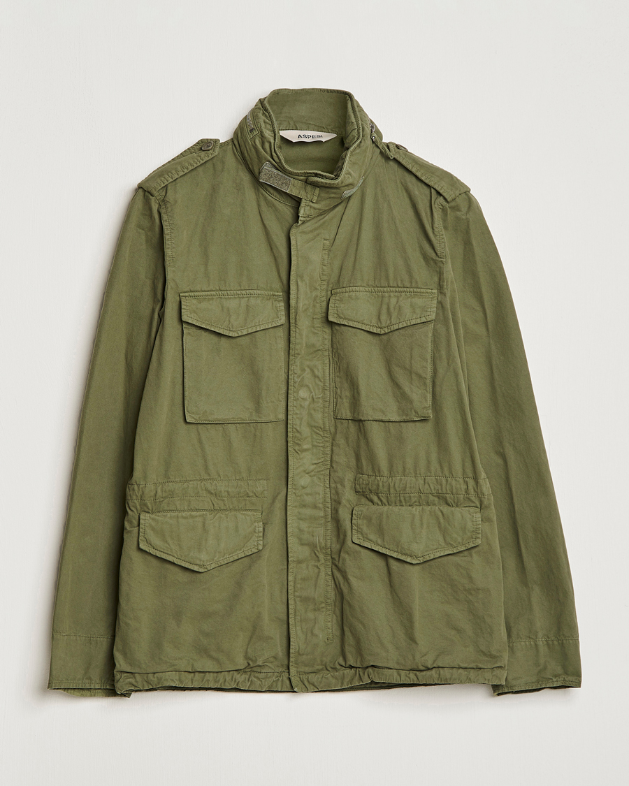 Homme | Manteaux Et Vestes | Aspesi | Cotton Field Jacket Army Green