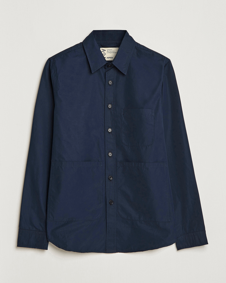 Homme | Manteaux Et Vestes | Aspesi | Utility Shirt Jacket Navy