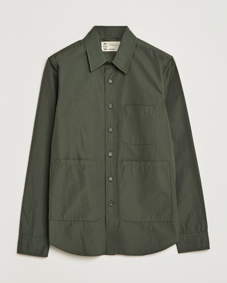 Homme | Manteaux Et Vestes | Aspesi | Utility Shirt Jacket Dark Green