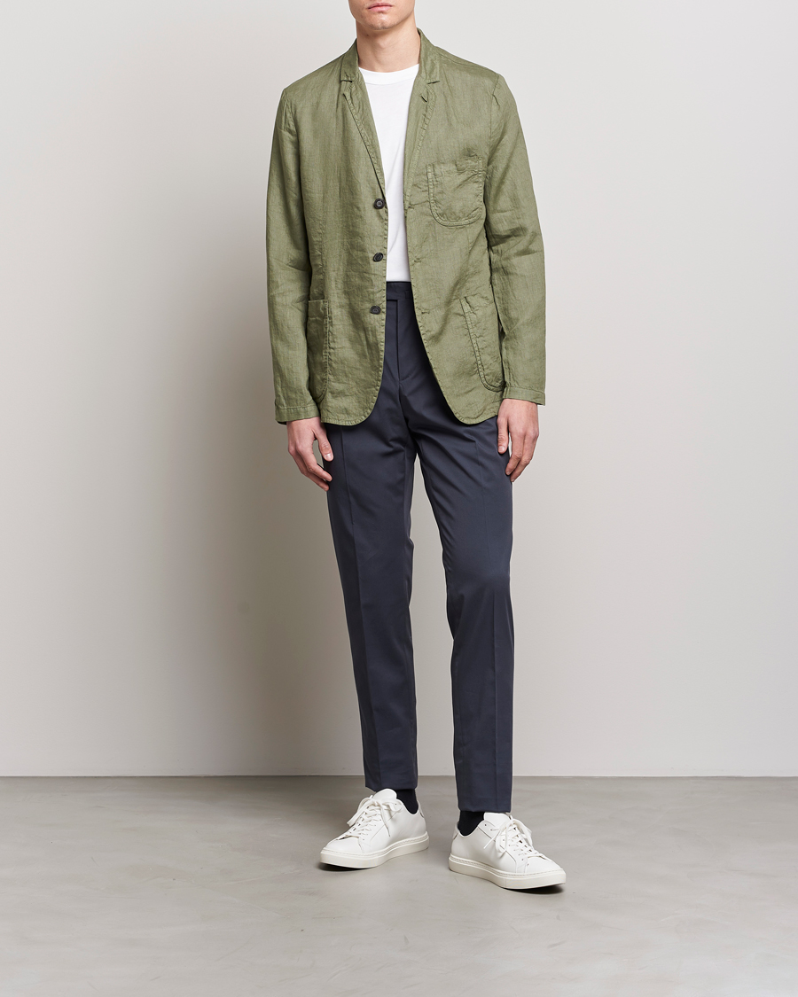 Homme | Blazers | Aspesi | Samuraki Linen Blazer Army Green