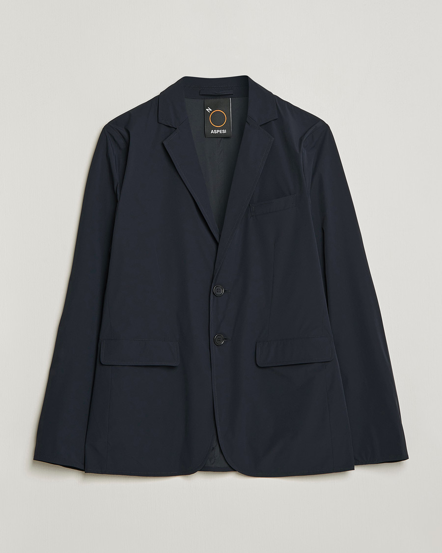 Homme | Blazers | Aspesi | Stretch Nylon Blazer Navy
