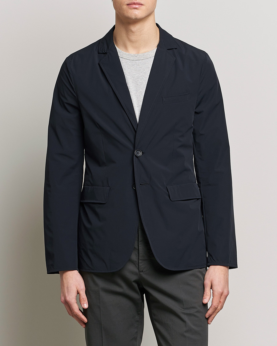 Homme | Blazers | Aspesi | Stretch Nylon Blazer Navy