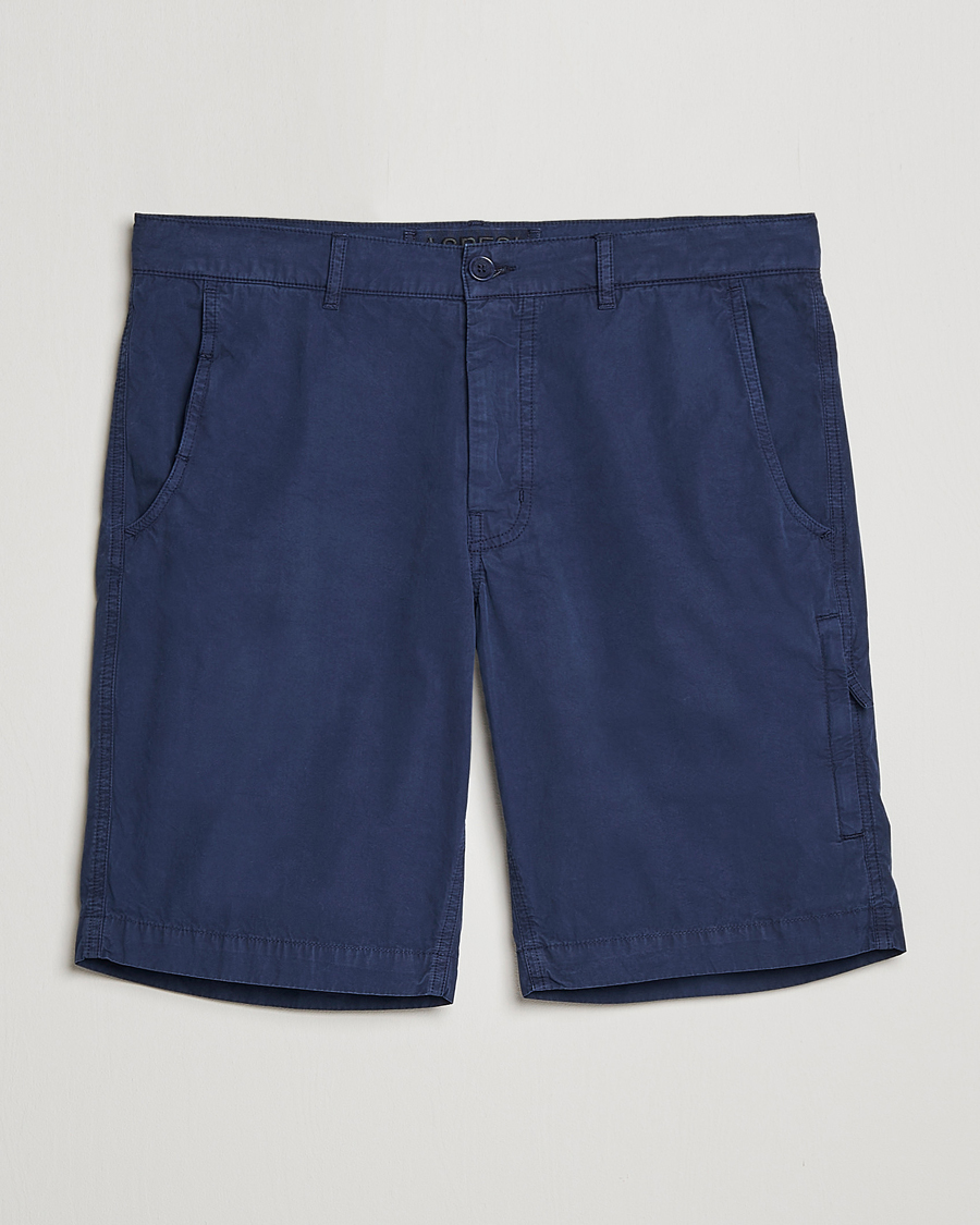 Homme | Shorts | Aspesi | Washed Cotton Cargo Shorts Dark Blue