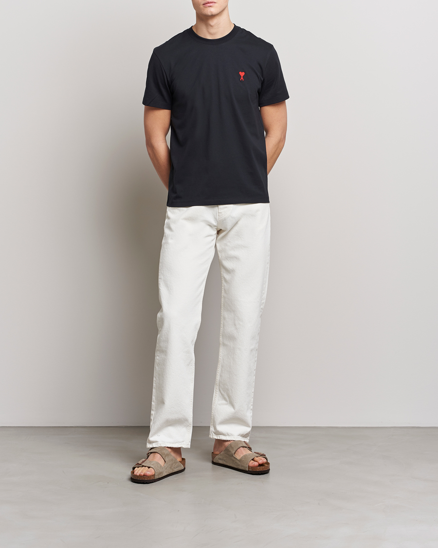 Homme | T-shirts | AMI | Heart Logo T-Shirt Black