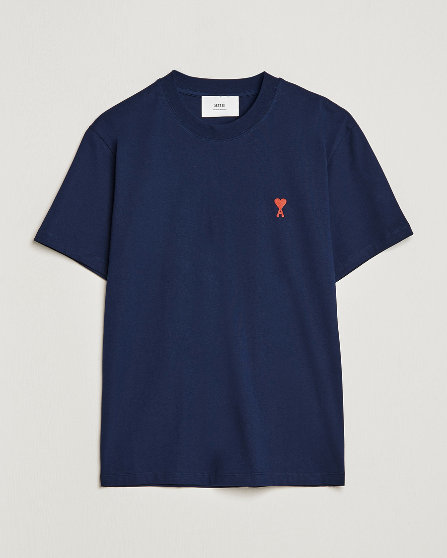 Homme | T-shirts | AMI | Heart Logo T-Shirt Navy