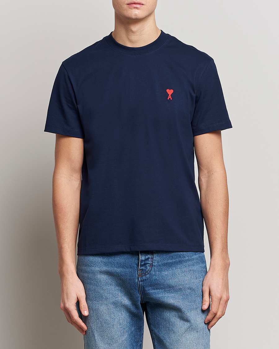 Homme | T-shirts | AMI | Heart Logo T-Shirt Navy