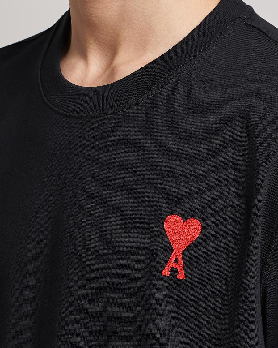 Homme | T-shirts | AMI | Big Heart Short Sleeve T-Shirt Black