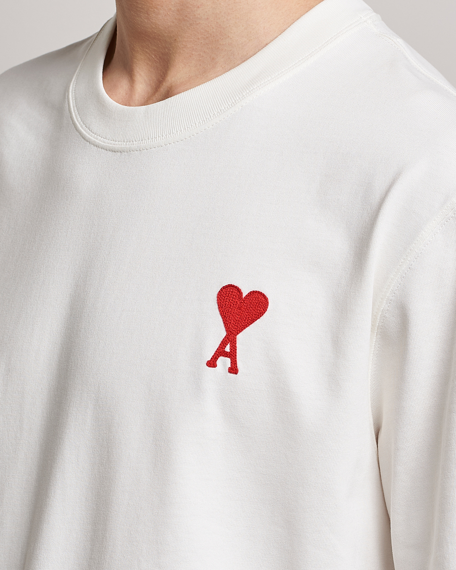 Homme | T-shirts | AMI | Big Heart Short Sleeve T-Shirt Natural White