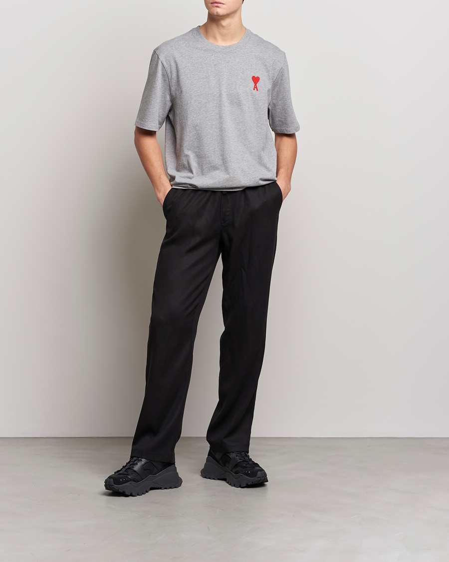 Homme | T-shirts | AMI | Big Heart Short Sleeve T-Shirt Heather Grey