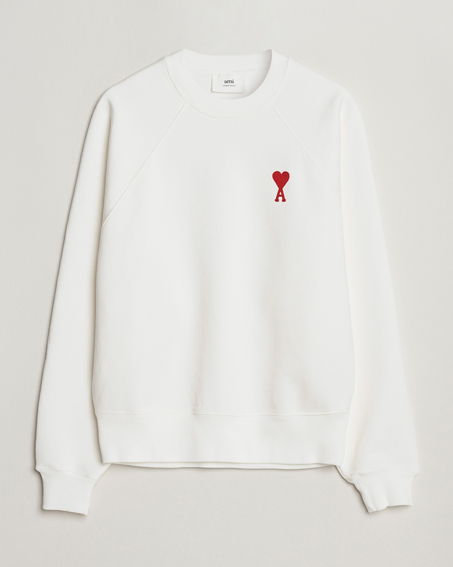 Homme | Pulls Et Tricots | AMI | Big Heart Sweatshirt Natural White