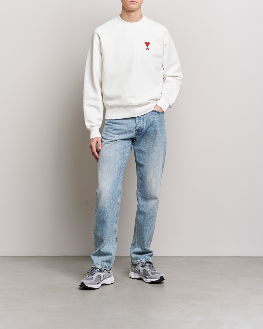 Homme | Pulls Et Tricots | AMI | Big Heart Sweatshirt Natural White