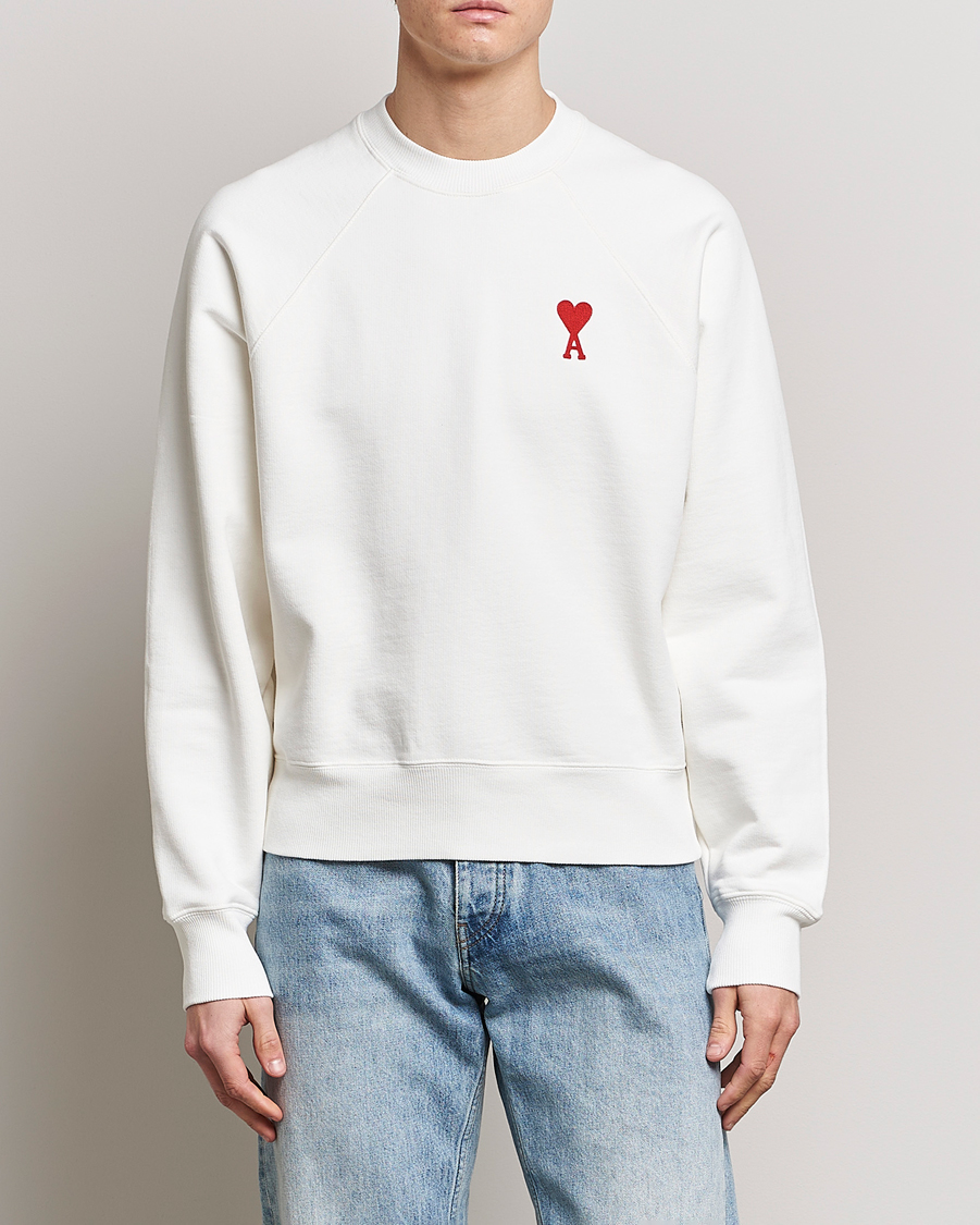 Homme | Pulls Et Tricots | AMI | Big Heart Sweatshirt Natural White