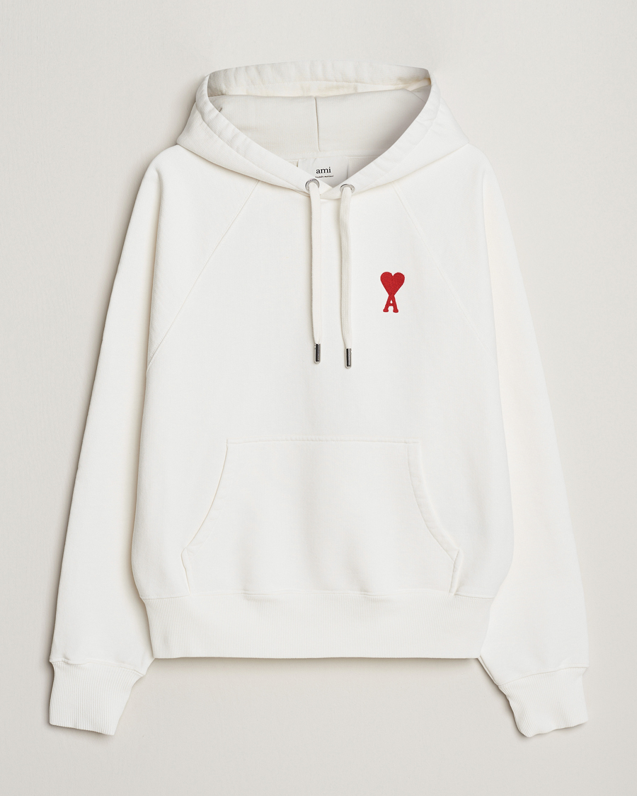 Homme | Pulls Et Tricots | AMI | Big Heart Logo Hoodie Natural White